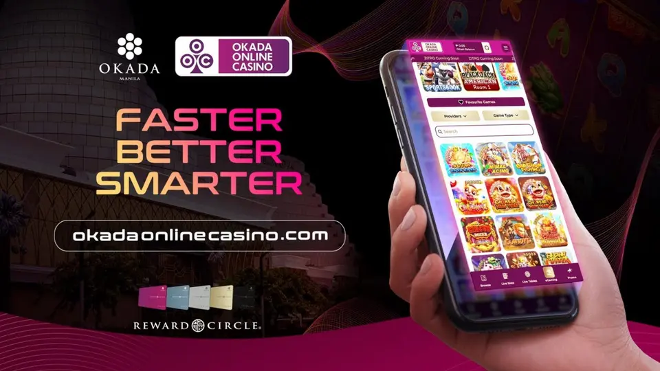 Okada Online Casino website screenshot